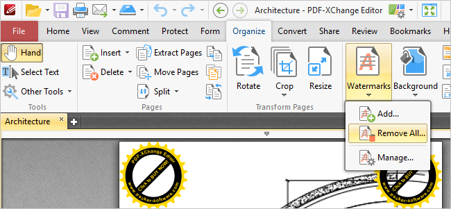 Remove watermark from pdf free